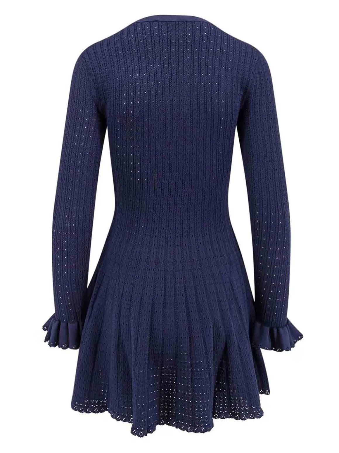 Vestito Corto In Maglia Traforata