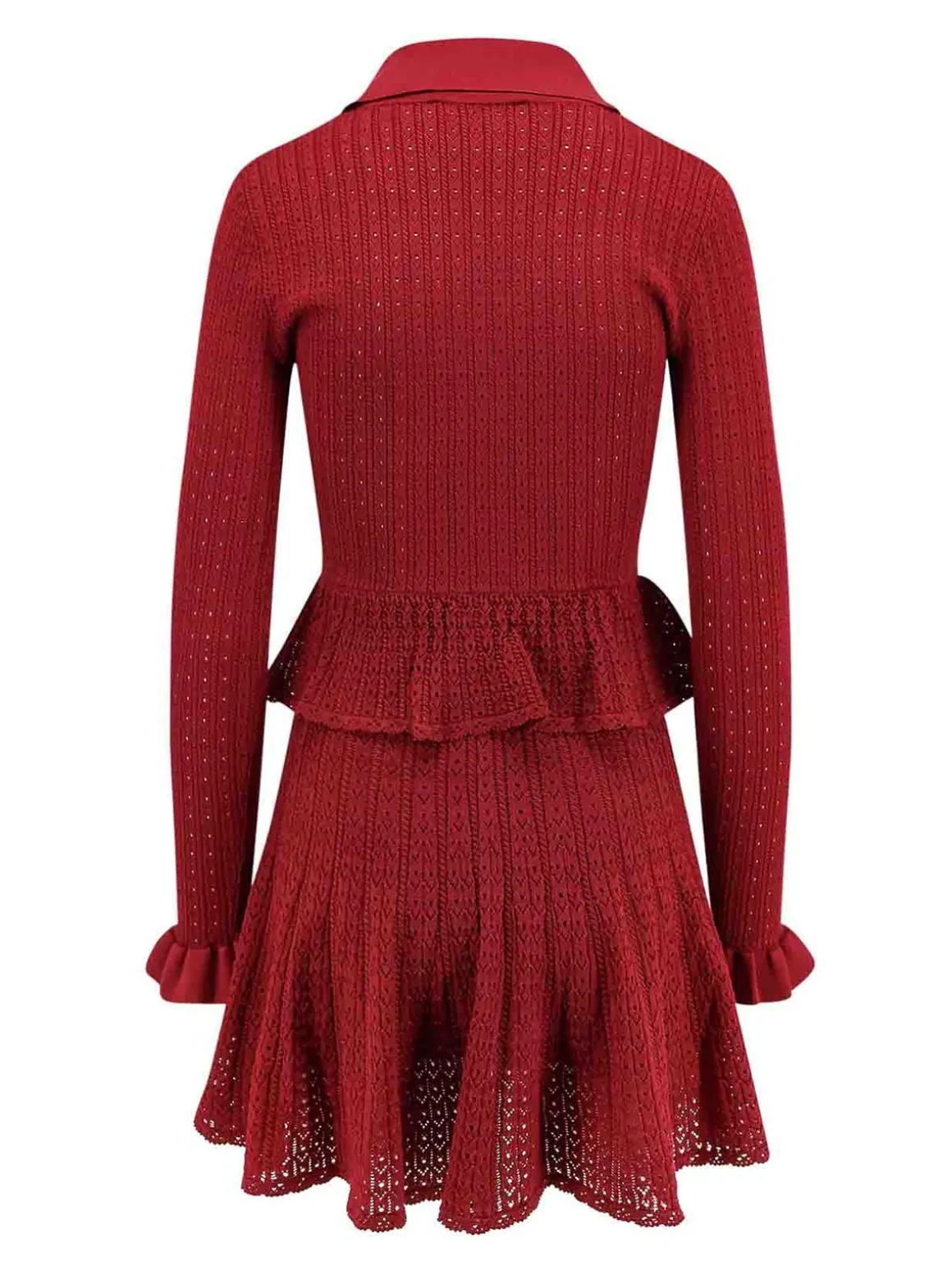 Vestito Corto In Maglia Traforata