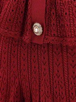 Vestito Corto In Maglia Traforata