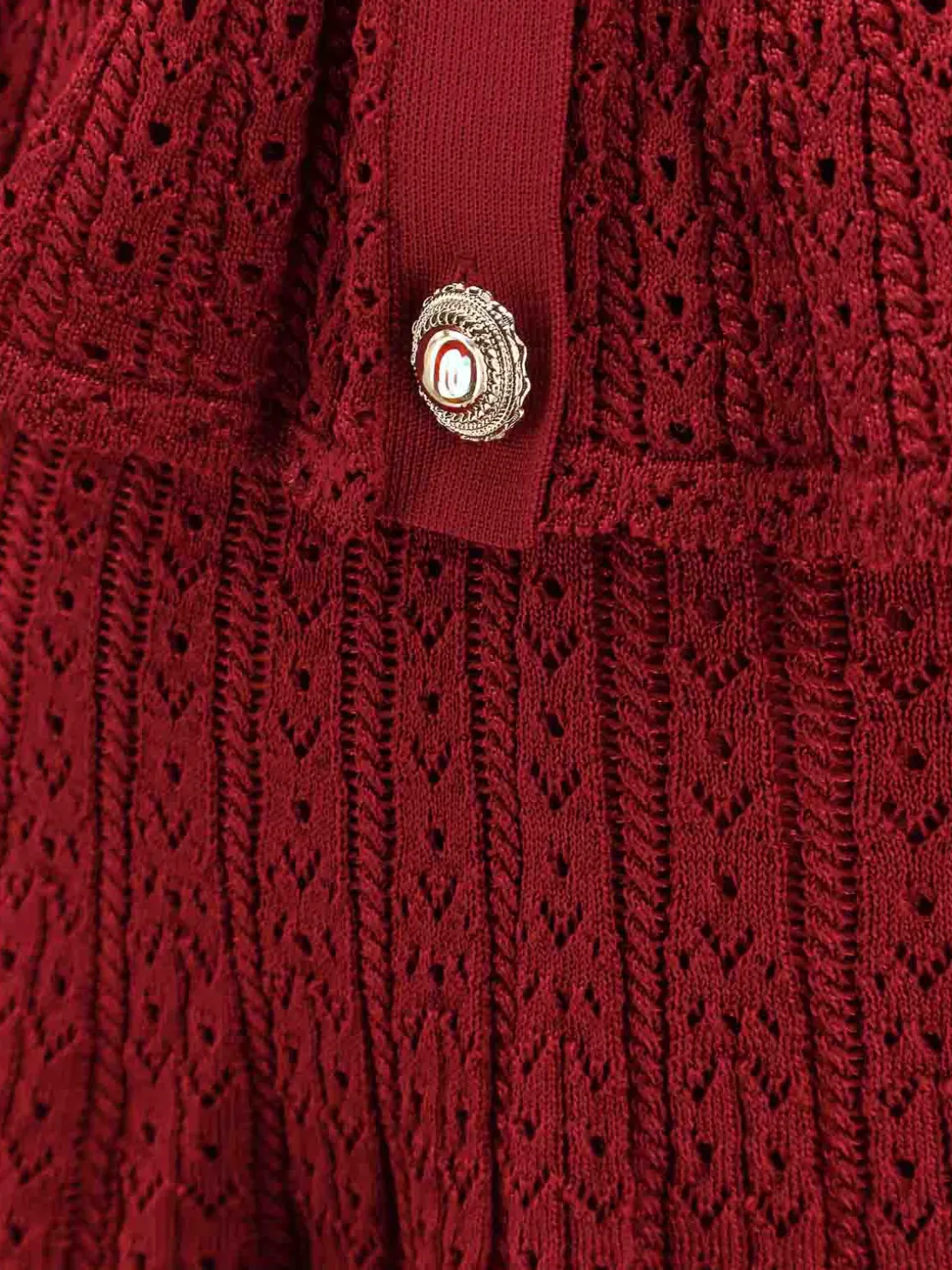 Vestito Corto In Maglia Traforata