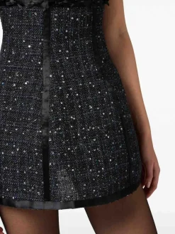 Vestito in tweed con paillettes