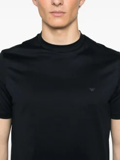 Viaggia T-shirt in maglia blu navy essenziale