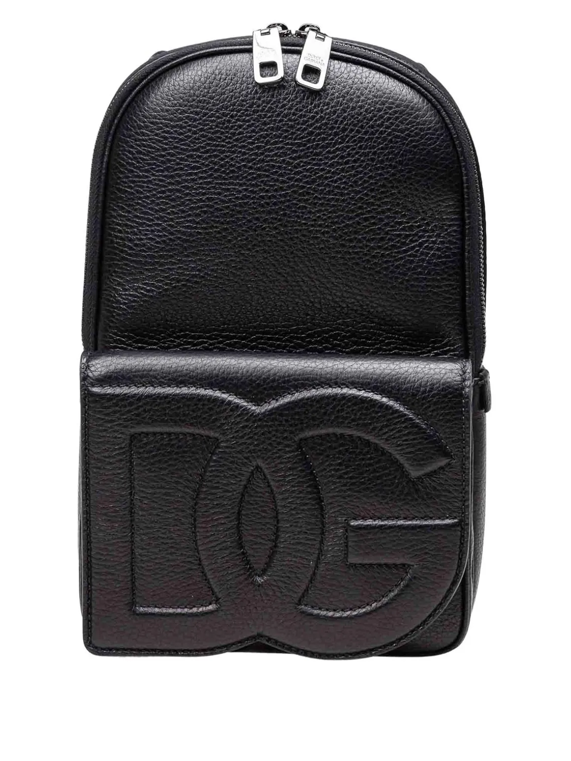 Zaino in pelle con logo DG in rilievo