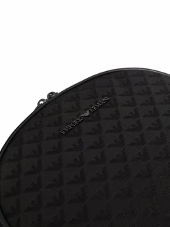 Zaino zip-around con logo jacquard