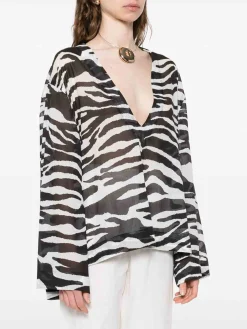 Zebra Pattern Blouse